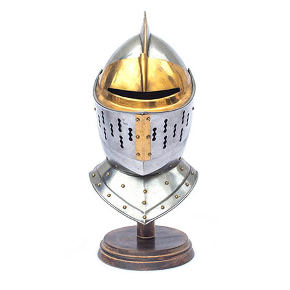 Medieval Style Golden Knight Helmet-0