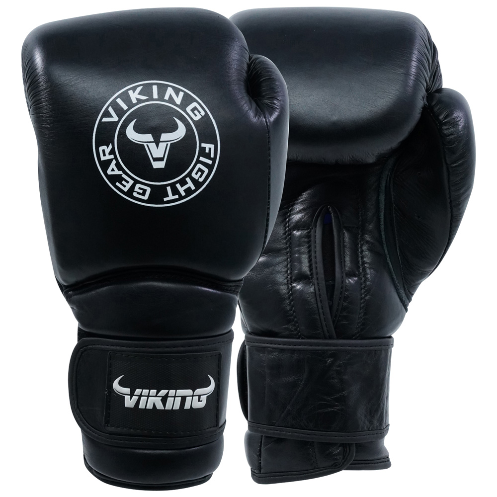 Viking Savage Leather Wrist Locking Boxing Gloves-43862