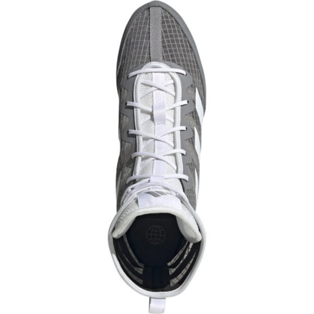 Adidas Box Hog 4 Boxing Shoes - Grey/ White - Image 7
