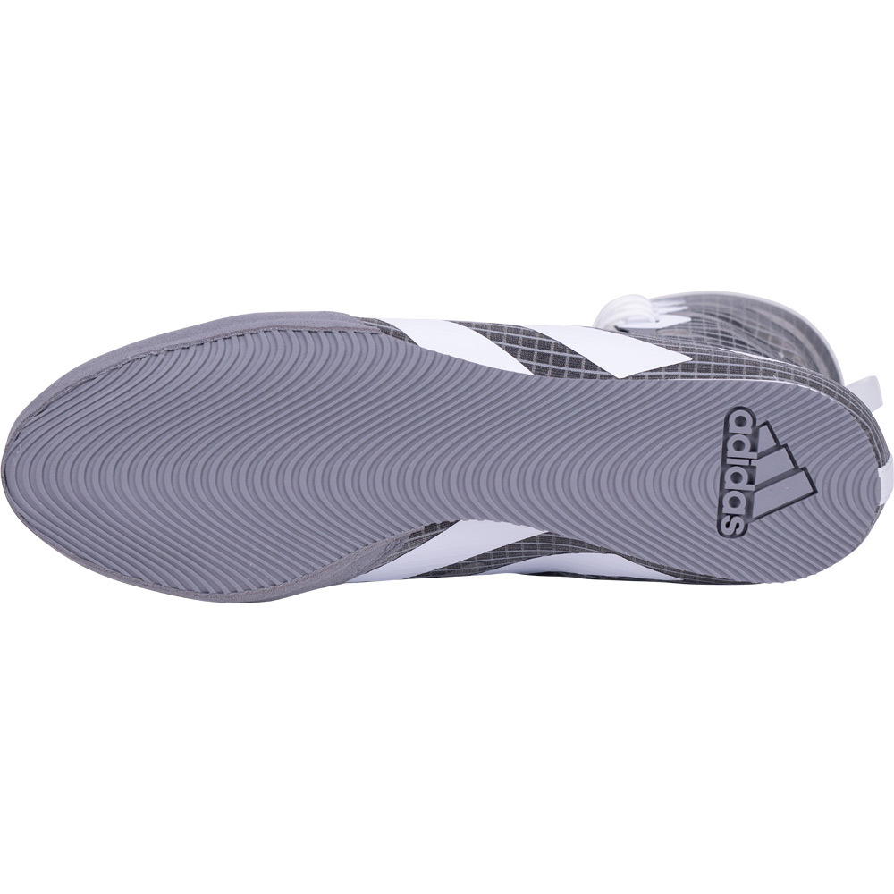 Adidas Box Hog 4 Boxing Shoes - Grey/ White - Image 6