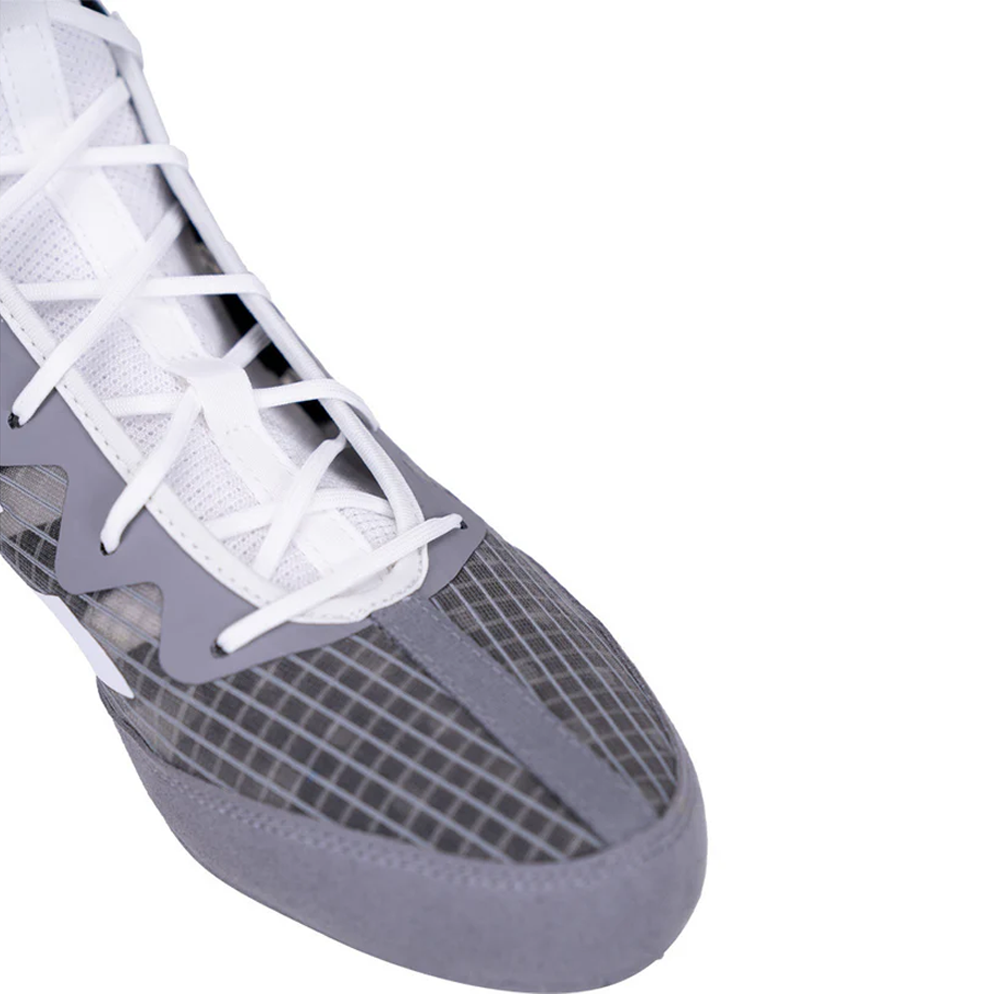 Adidas Box Hog 4 Boxing Shoes - Grey/ White - Image 5