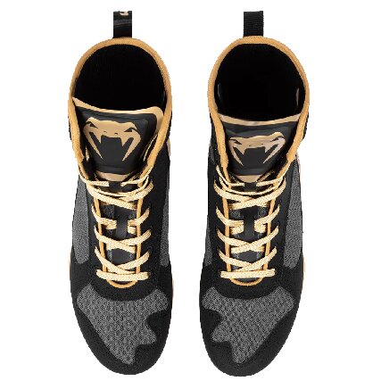 Venum Elite 2.0 Boxing Shoes - Black/ Beige - Image 4