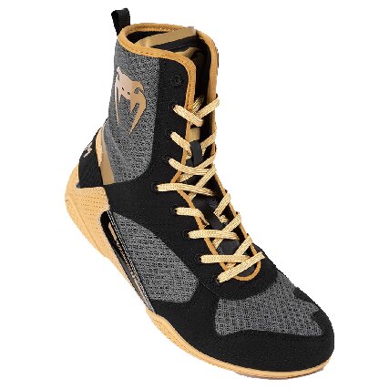 Venum Elite 2.0 Boxing Shoes - Black/ Beige - Image 5