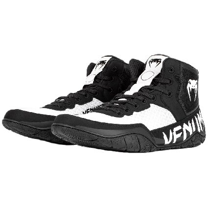 Venum Elite Wrestling Shoes - Black/White