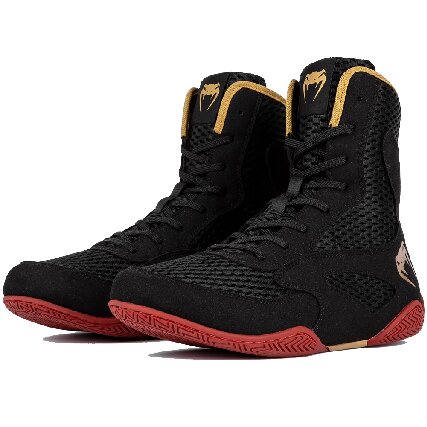 Venum Contender Boxing Shoes - Black/ Red/ Gold