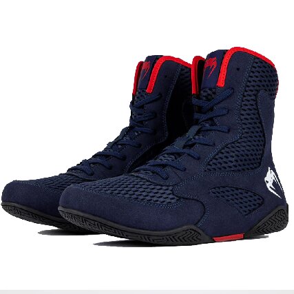 Venum Contender Boxing Shoes - Navy/ Blue/ Red
