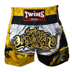 Twins Special Muay Thai Shorts - TBS-DRAGON-Silver/Gold