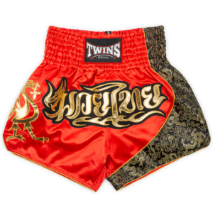 Twins Special Muay Thai Shorts - T-151-Red/Gold