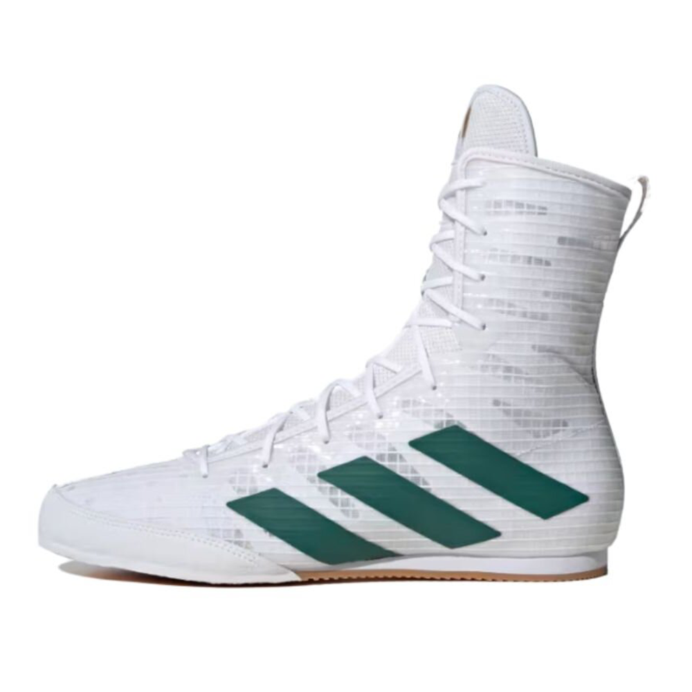 Adidas Box Hog 4 Boxing Shoes - White/Green/Black