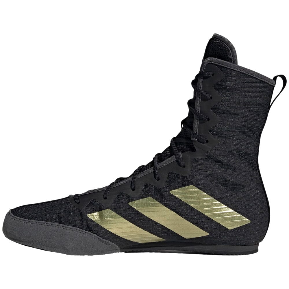 Adidas Box Hog 4 Boxing Shoes - Black/ Gold