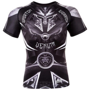 Venum Gladiator 3.0 Short Sleeve Rashguard- Black/White
