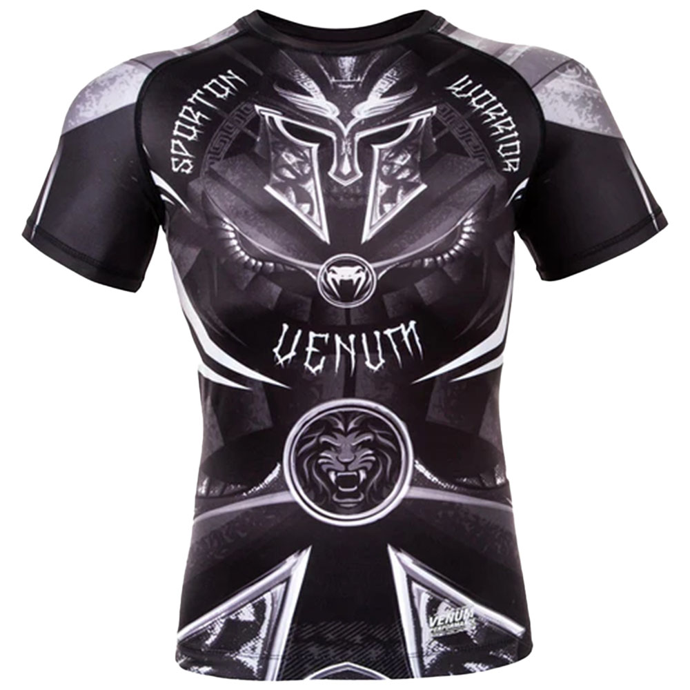 Venum Gladiator 3.0 Short Sleeve Rashguard- Black/White
