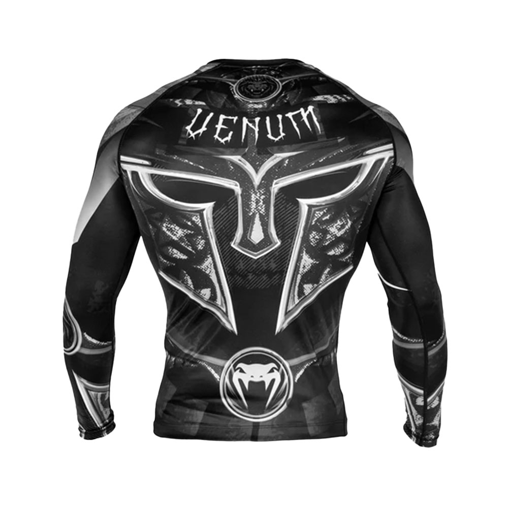 Venum Gladiator 3.0 Long Sleeve Rashguard- Black/White - Image 5