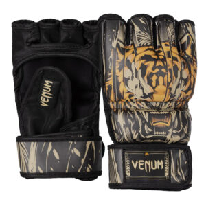 Venum Tiger MMA Gloves - Black/Neon Orange