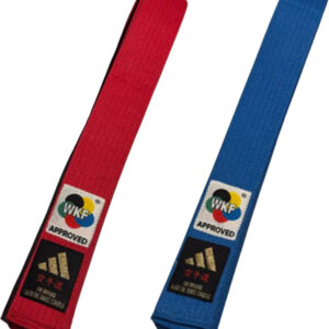 Adidas WKF Approved Kata Blue and Red Belts