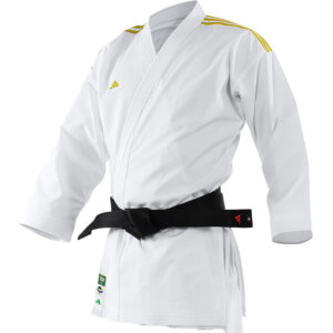 Adidas Adilight Primegreen with Gold Stripes Karate Uniform