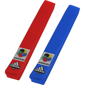 Adidas WKF Approved Blue and Red Belts