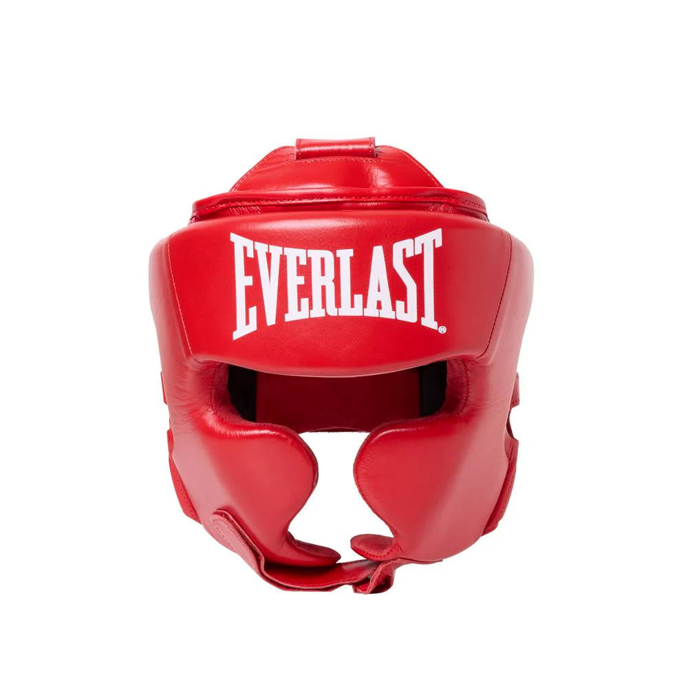 Everlast Amateur Cheek Covered Competition Headgear Red