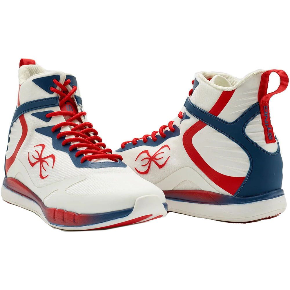 Sting Viper Boxing Shoes 2.0 - White/Blue/Red