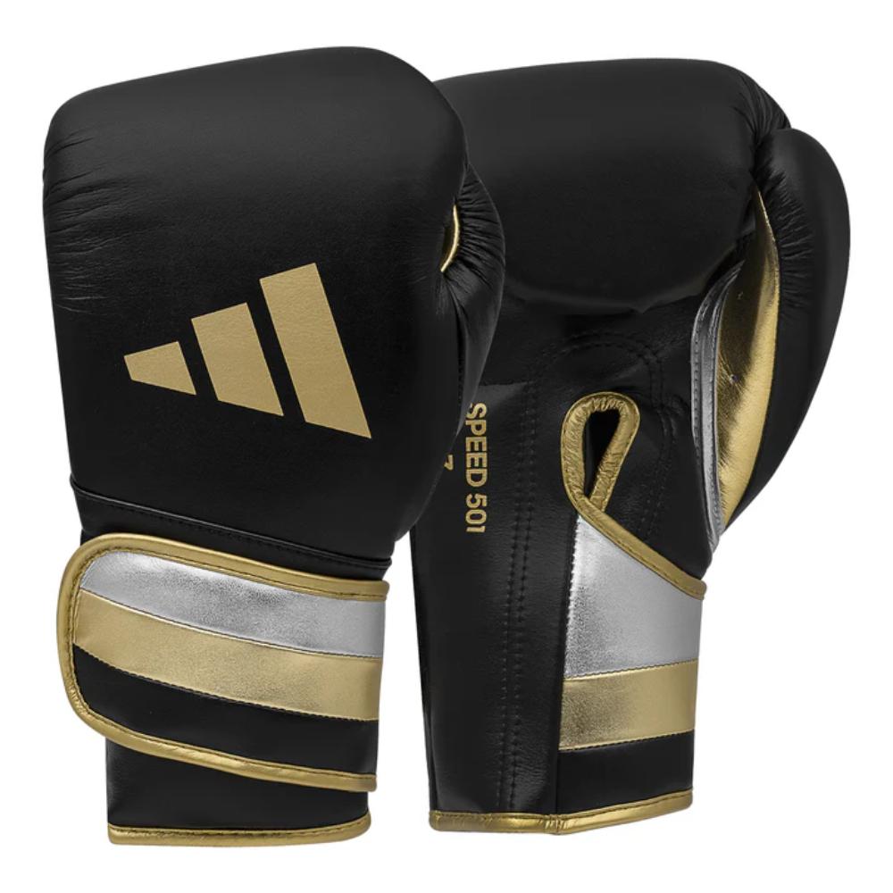 adidas Adispeed 501 Pro Boxing Gloves - Black/Gold