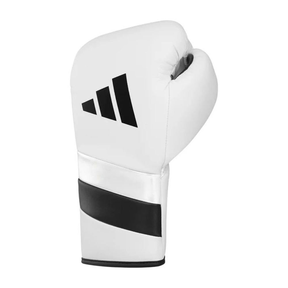 adidas Adispeed 500 Pro Lace Up Boxing Gloves - White/Black
