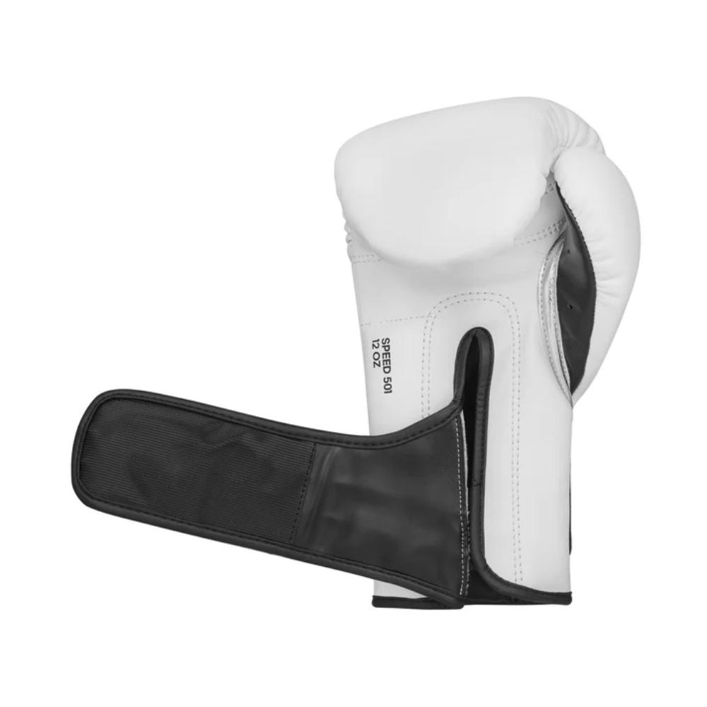 adidas Adispeed 501 Pro Boxing Gloves - White/Black - Image 6