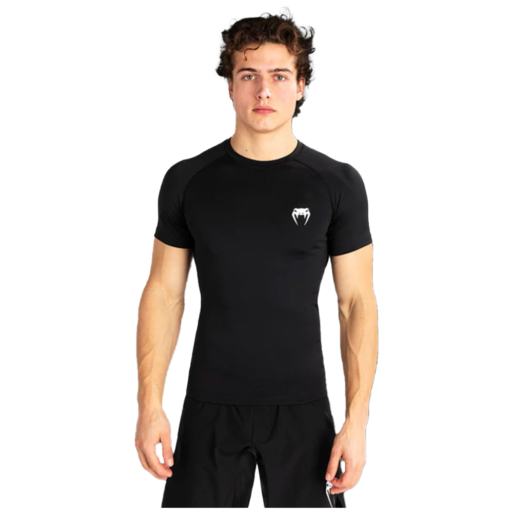 Venum Contender Men’s Short Sleeve Rashguard - Black/White