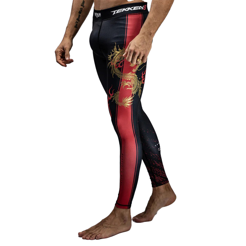 Venum x TEKKEN 8 - Marshall Law Spats - Black/Red/Gold